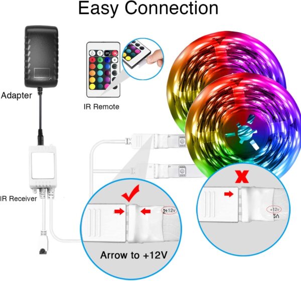 Tiras luces led 30 metros, luces led para casa interior, tiras luces led de colores.