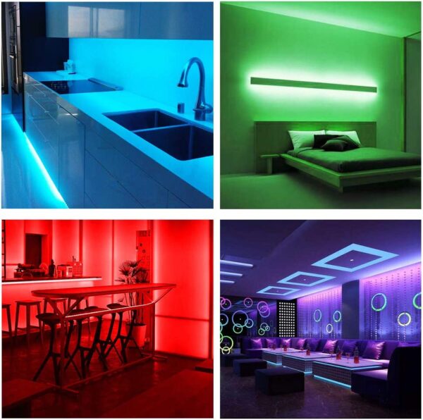 Tiras luces led 30 metros, luces led para casa interior, tiras luces led de colores.