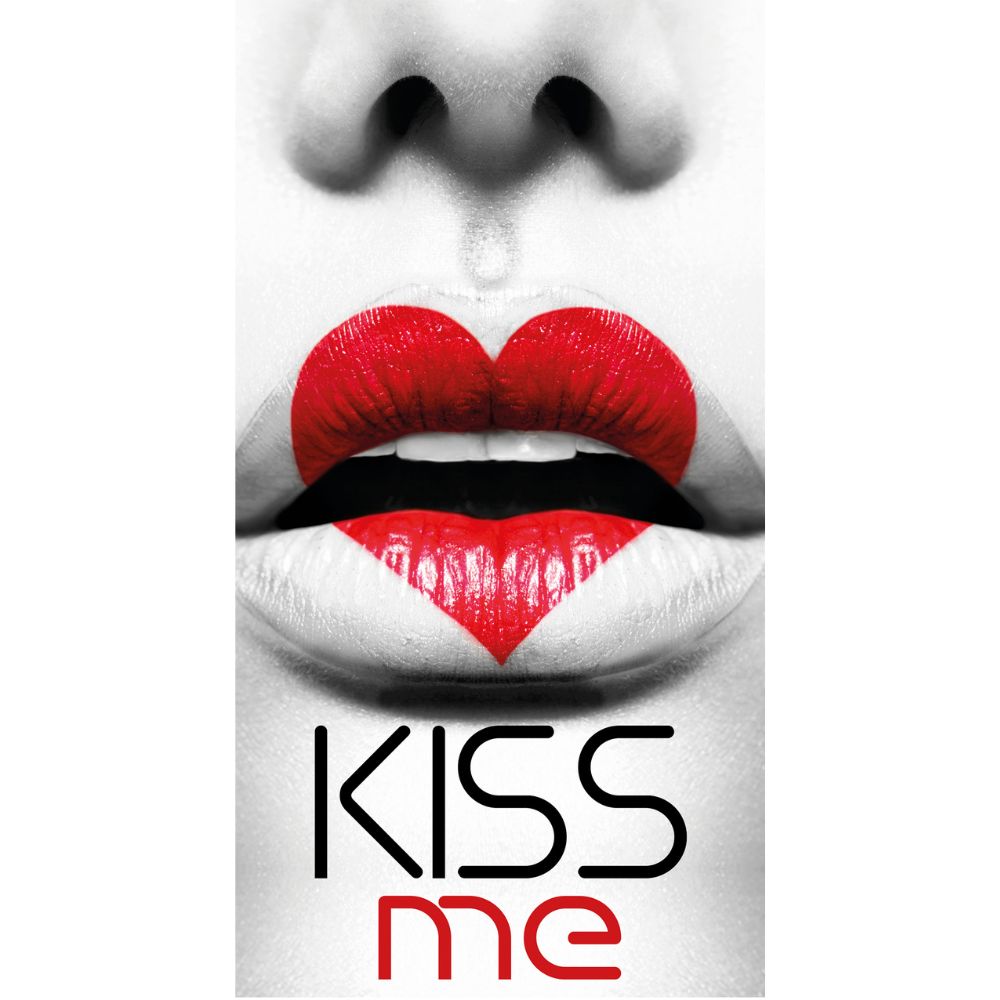 Toalla de playa labios corazón kiss me 1 unidad