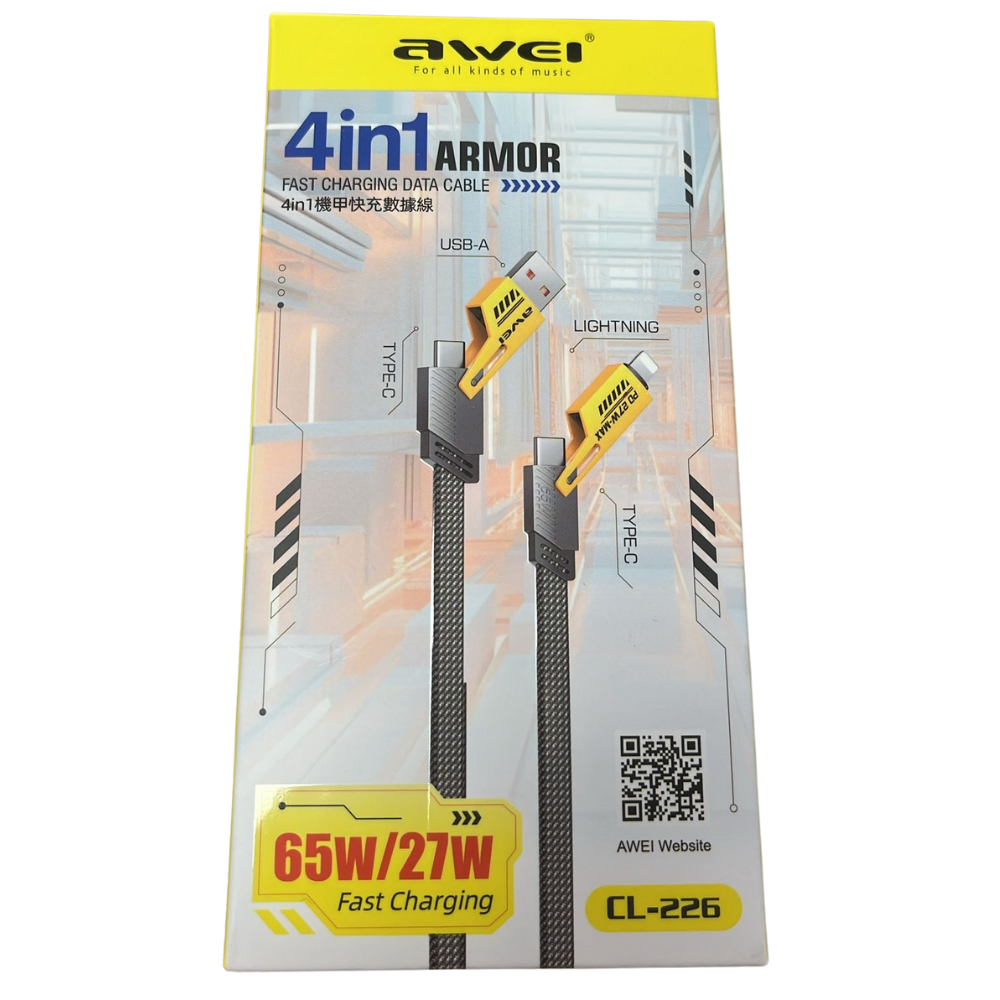 CABLE UNIVERSAL CARGA 4 EN 1