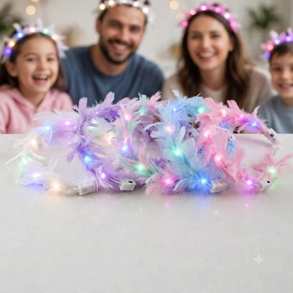 Diadema LED de Plumas - Imagen 4