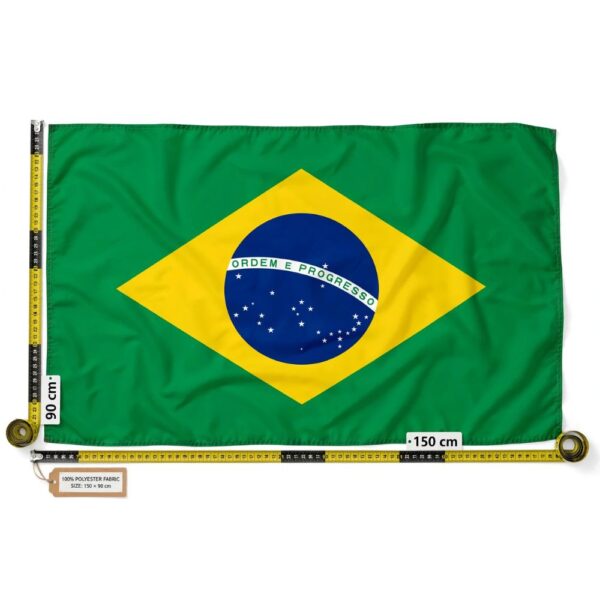 Bandera de Brasil 150 × 90 cm | Decoración y Eventos