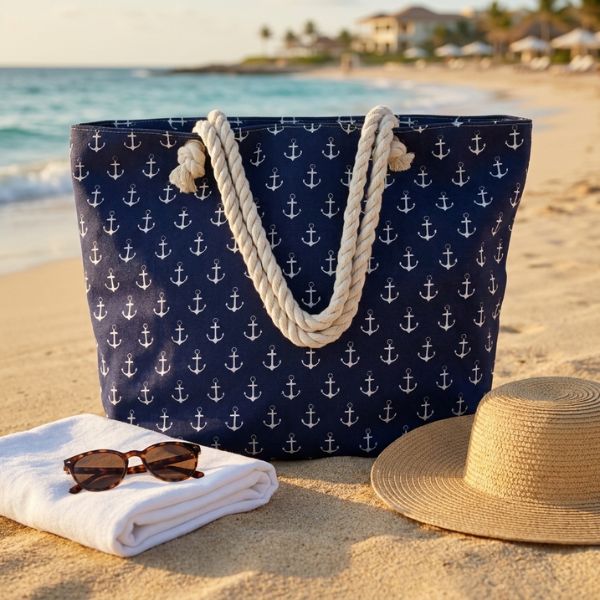 Bolso de Playa Marinero con Estampado de Anclas - Imagen 3