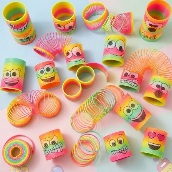 Muelle Mágico Arcoíris con Emojis – Juguete Retro Slinky - Imatge 4