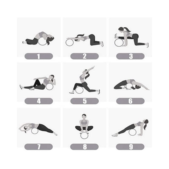Rueda de Yoga y Pilates Ergonométrica – Estiramiento y Soporte Espinal - Imagen 4