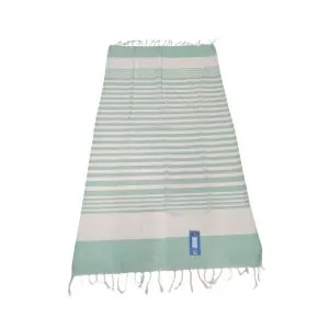 1 Fouta toalla de playa pareo rayas verdes