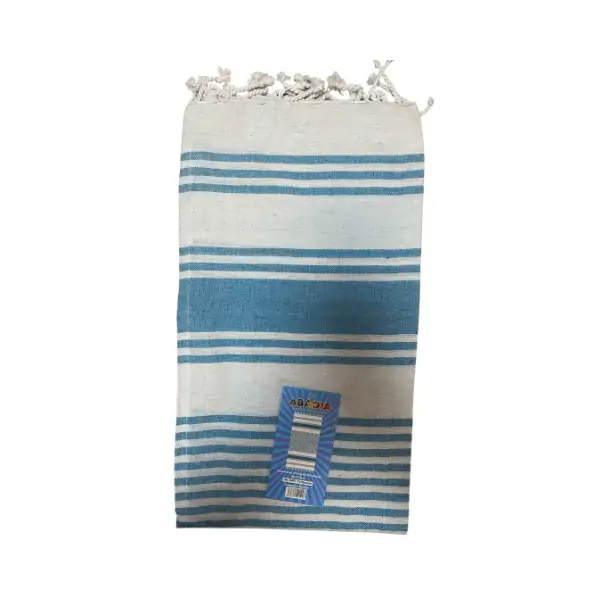 1 Fouta toalla de playa pareo rayas turquesas