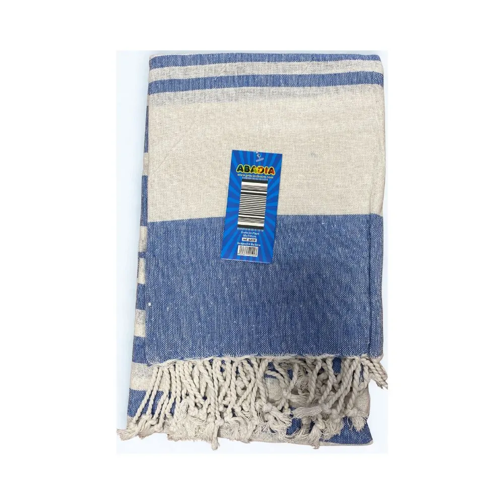 1 Fouta toalla de playa pareo rayas azules