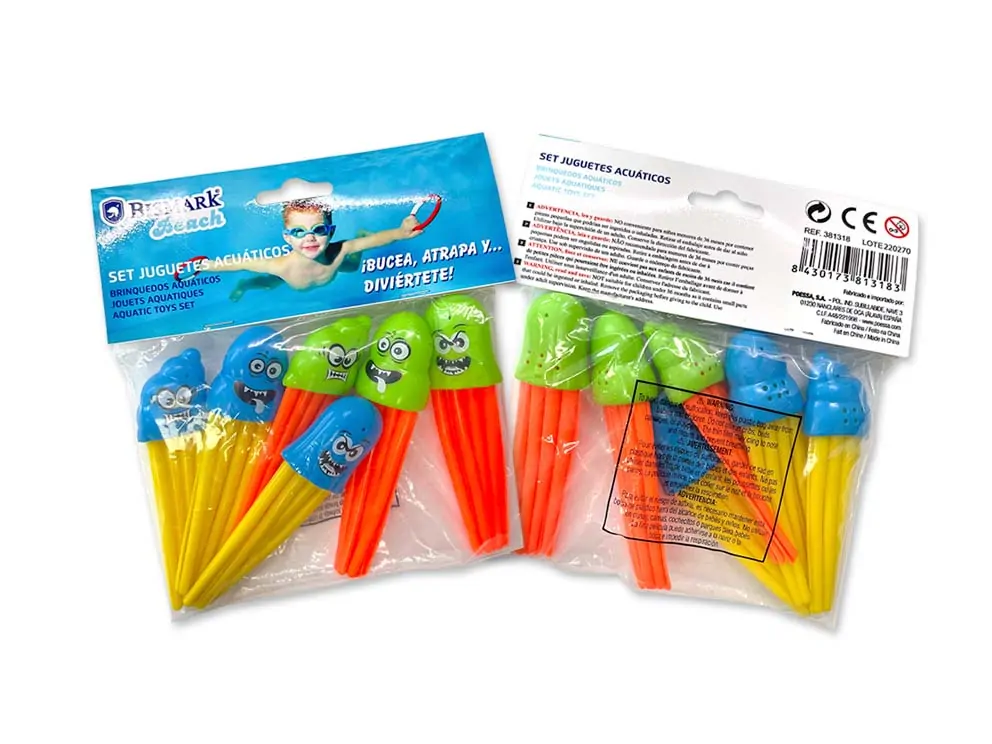 Juego de buceo 6 unidades medusas